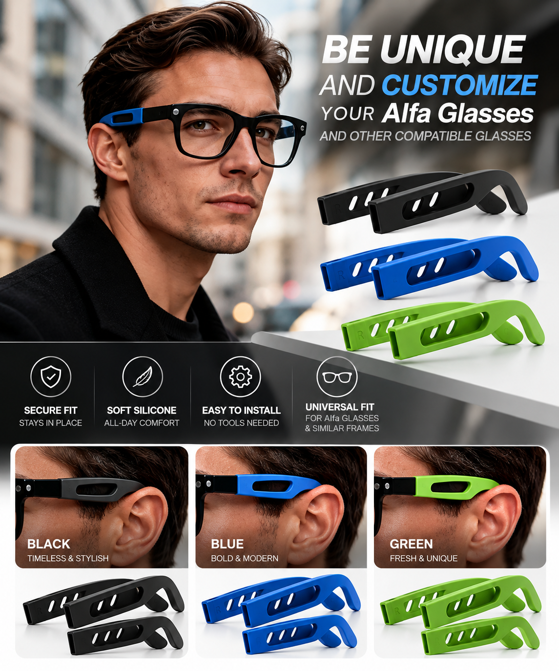 Alfa Buds™ Silicone Anti-Slip Ear Clips